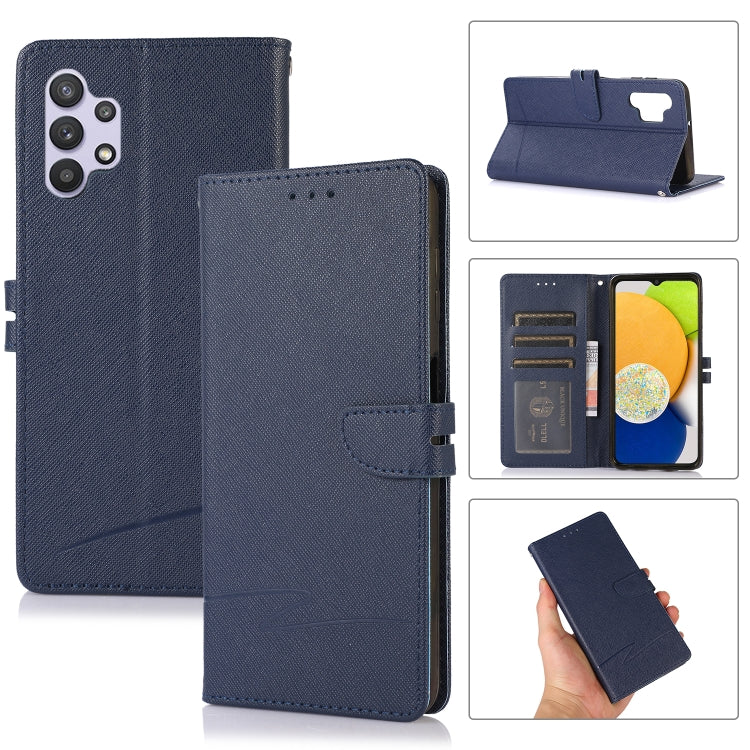For Samsung Galaxy A32 5G Cross Texture Horizontal Flip Leather Phone Case