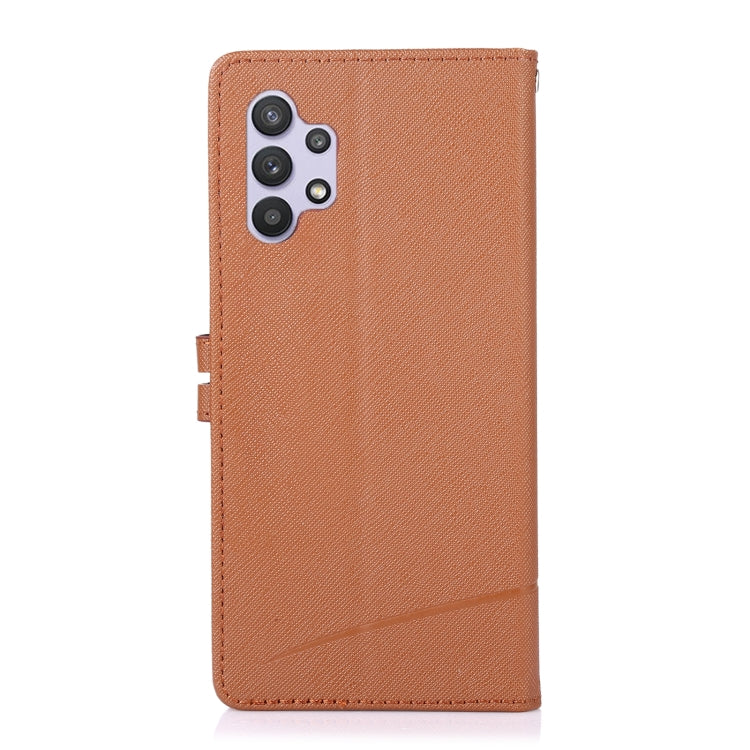 For Samsung Galaxy A32 5G Cross Texture Horizontal Flip Leather Phone Case