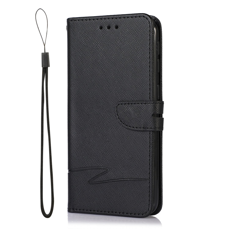 For Samsung Galaxy A40 Cross Texture Horizontal Flip Leather Phone Case