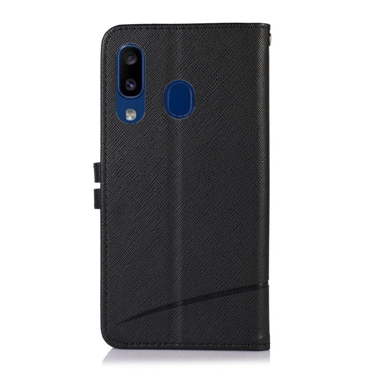 For Samsung Galaxy A40 Cross Texture Horizontal Flip Leather Phone Case