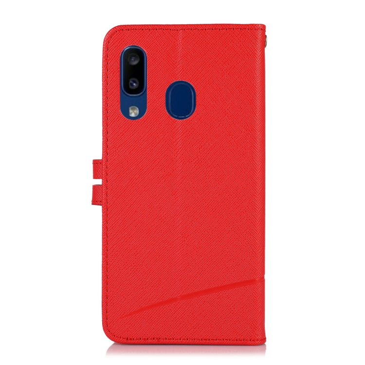 For Samsung Galaxy A40 Cross Texture Horizontal Flip Leather Phone Case