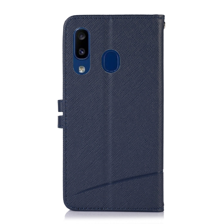 For Samsung Galaxy A40 Cross Texture Horizontal Flip Leather Phone Case