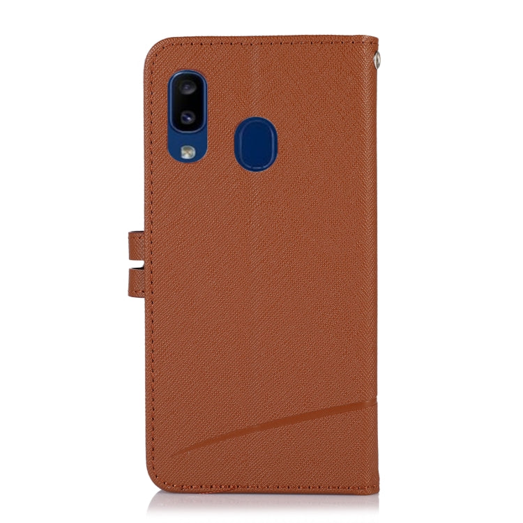 For Samsung Galaxy A40 Cross Texture Horizontal Flip Leather Phone Case