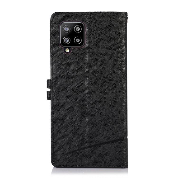 For Samsung Galaxy A42 5G Cross Texture Horizontal Flip Leather Phone Case