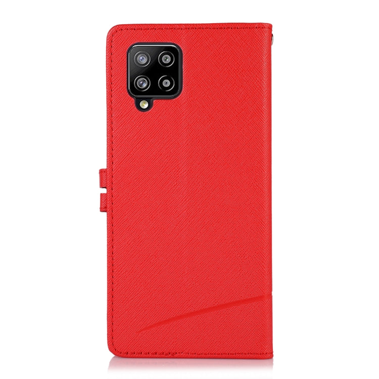 For Samsung Galaxy A42 5G Cross Texture Horizontal Flip Leather Phone Case