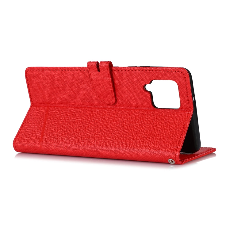 For Samsung Galaxy A42 5G Cross Texture Horizontal Flip Leather Phone Case