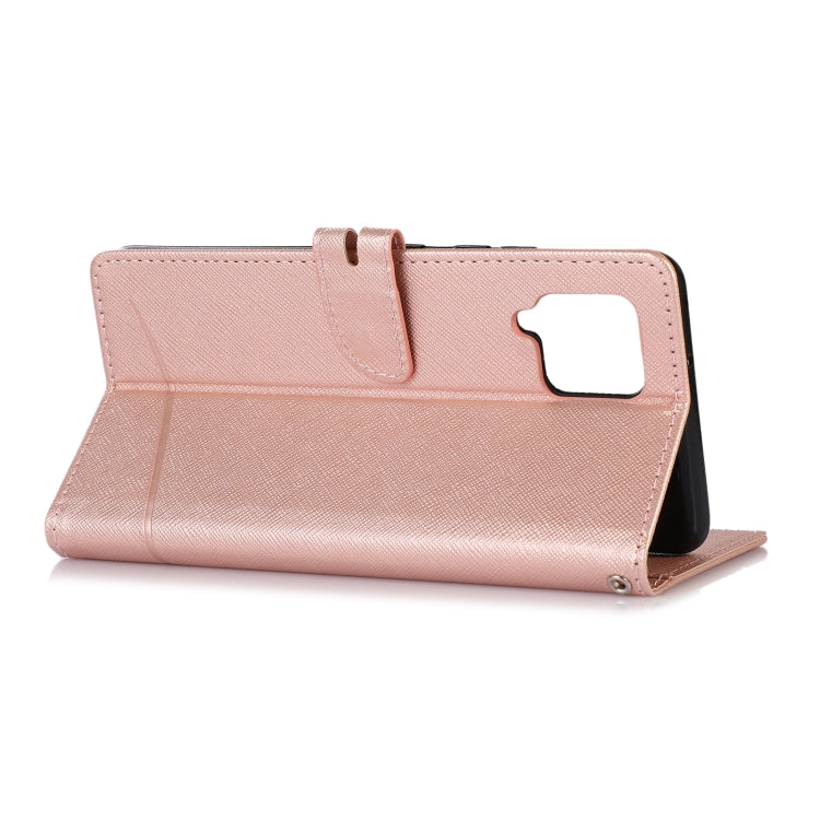 For Samsung Galaxy A42 5G Cross Texture Horizontal Flip Leather Phone Case