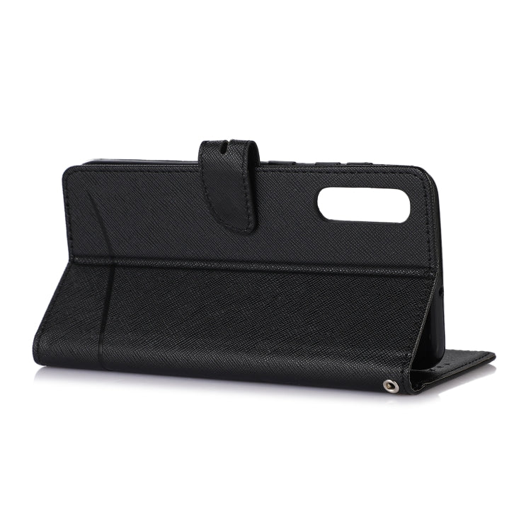 For Samsung Galaxy A50 Cross Texture Horizontal Flip Leather Phone Case