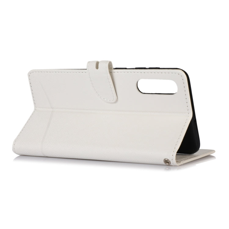 For Samsung Galaxy A50 Cross Texture Horizontal Flip Leather Phone Case
