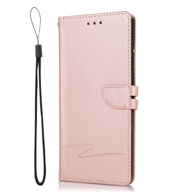 For Samsung Galaxy A50 Cross Texture Horizontal Flip Leather Phone Case