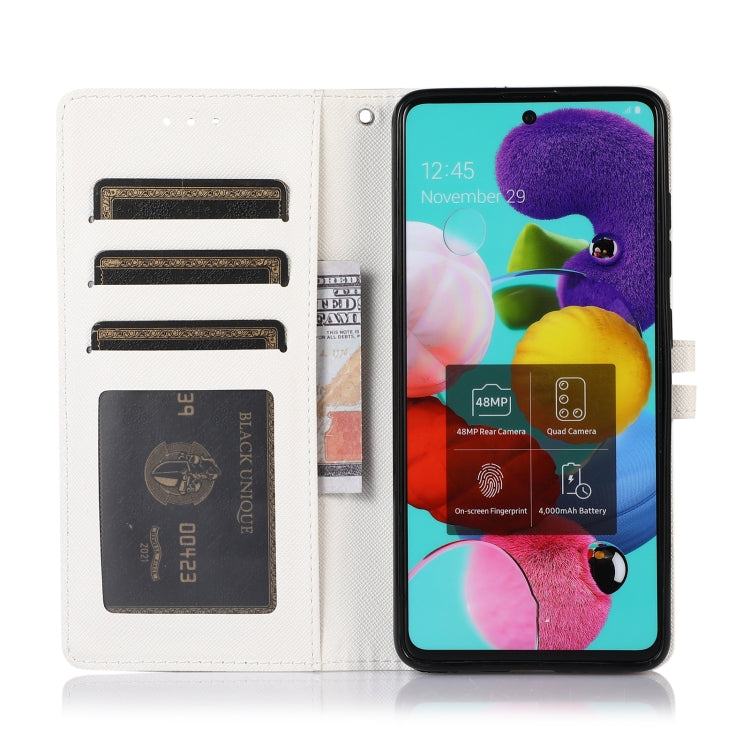 For Samsung Galaxy A51 5G Cross Texture Horizontal Flip Leather Phone Case