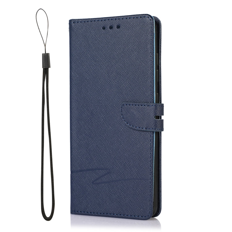 For Samsung Galaxy A51 5G Cross Texture Horizontal Flip Leather Phone Case