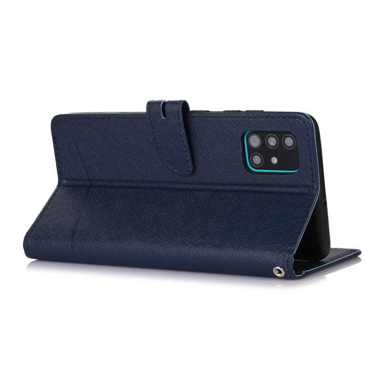For Samsung Galaxy A51 5G Cross Texture Horizontal Flip Leather Phone Case