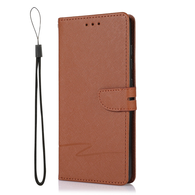 For Samsung Galaxy A51 5G Cross Texture Horizontal Flip Leather Phone Case