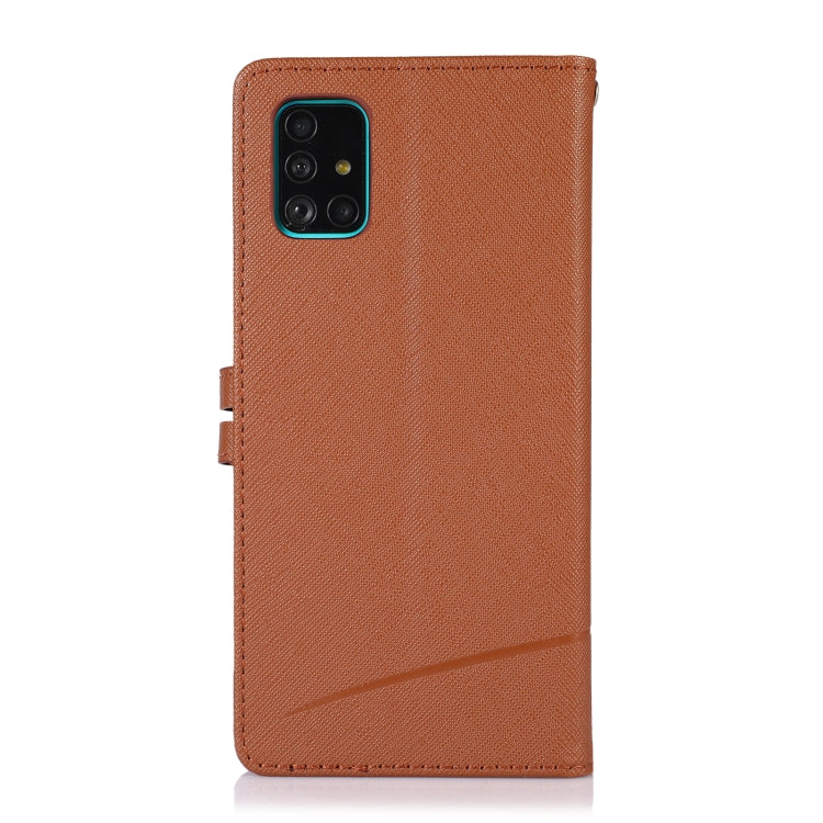 For Samsung Galaxy A51 5G Cross Texture Horizontal Flip Leather Phone Case