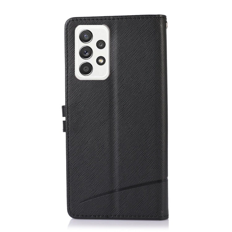 For Samsung Galaxy A52 5G Cross Texture Horizontal Flip Leather Phone Case