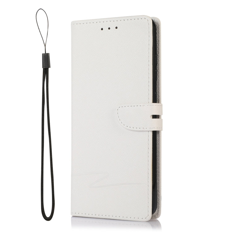 For Samsung Galaxy A52 5G Cross Texture Horizontal Flip Leather Phone Case