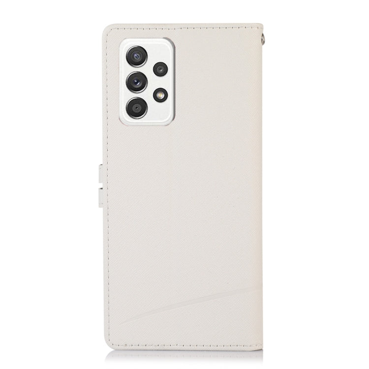 For Samsung Galaxy A52 5G Cross Texture Horizontal Flip Leather Phone Case
