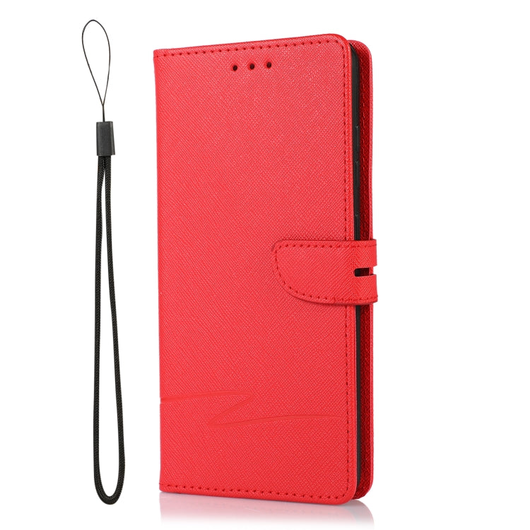 For Samsung Galaxy A52 5G Cross Texture Horizontal Flip Leather Phone Case