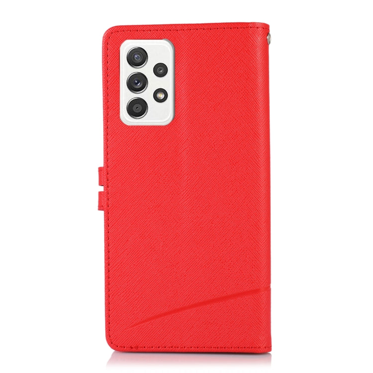 For Samsung Galaxy A52 5G Cross Texture Horizontal Flip Leather Phone Case