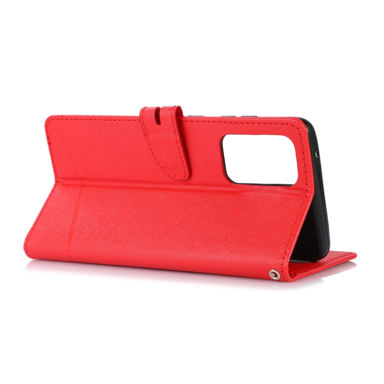 For Samsung Galaxy A52 5G Cross Texture Horizontal Flip Leather Phone Case