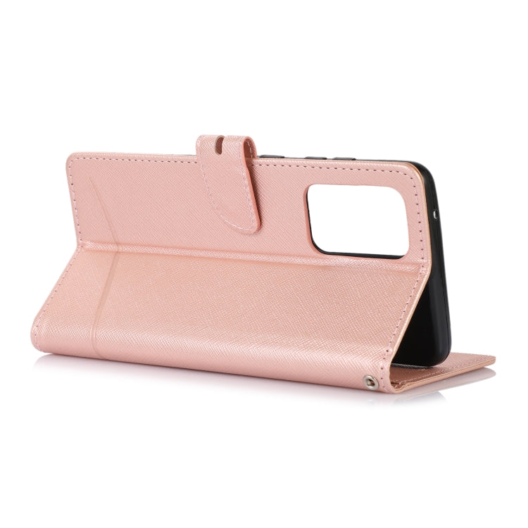 For Samsung Galaxy A52 5G Cross Texture Horizontal Flip Leather Phone Case