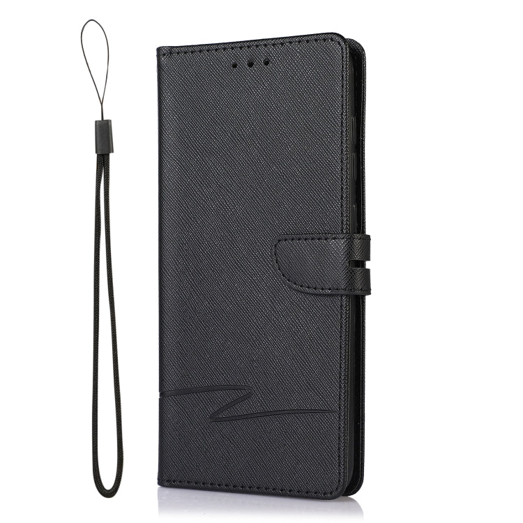 For Samsung Galaxy A70 Cross Texture Horizontal Flip Leather Phone Case