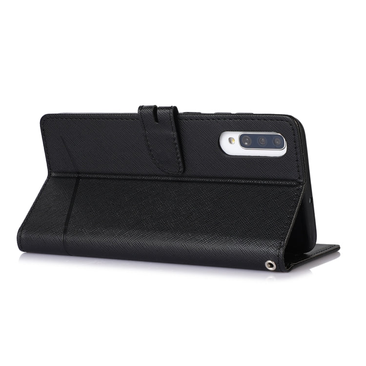 For Samsung Galaxy A70 Cross Texture Horizontal Flip Leather Phone Case
