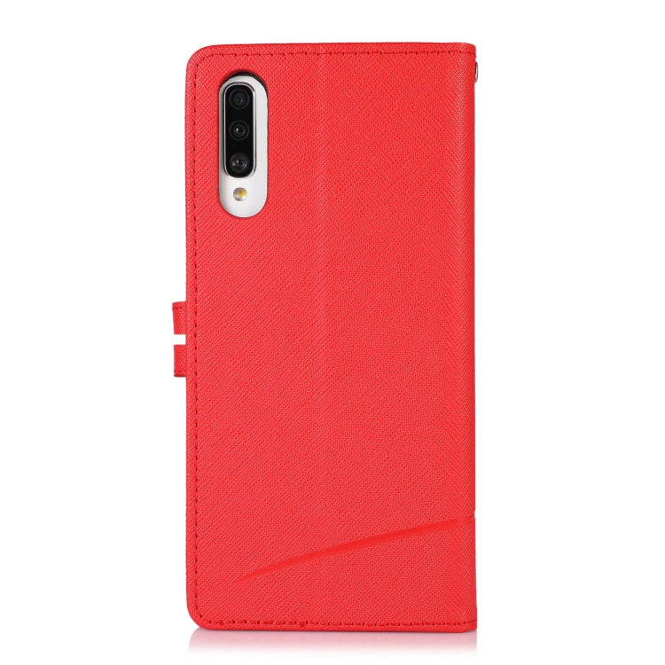 For Samsung Galaxy A70 Cross Texture Horizontal Flip Leather Phone Case