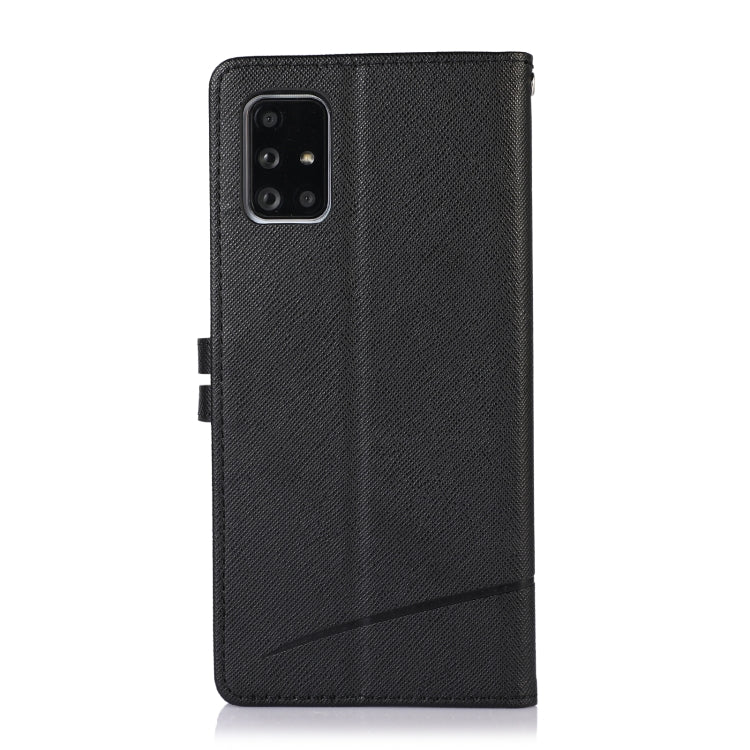 For Samsung Galaxy A71 Cross Texture Horizontal Flip Leather Phone Case