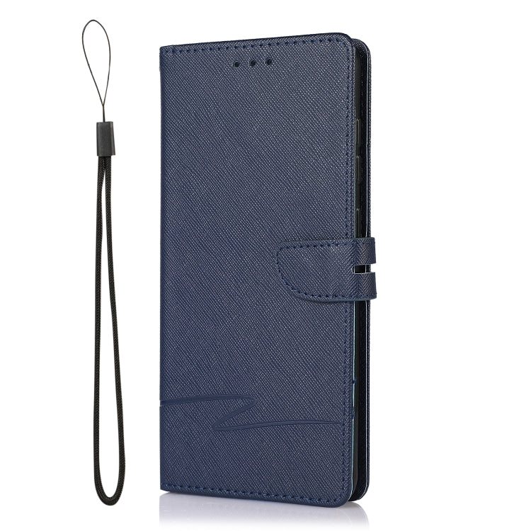 For Samsung Galaxy A71 Cross Texture Horizontal Flip Leather Phone Case