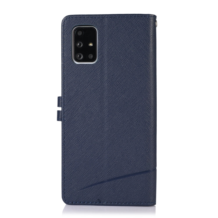 For Samsung Galaxy A71 Cross Texture Horizontal Flip Leather Phone Case