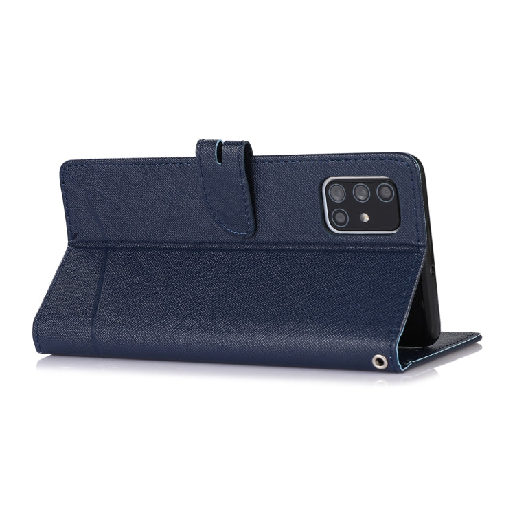 For Samsung Galaxy A71 Cross Texture Horizontal Flip Leather Phone Case