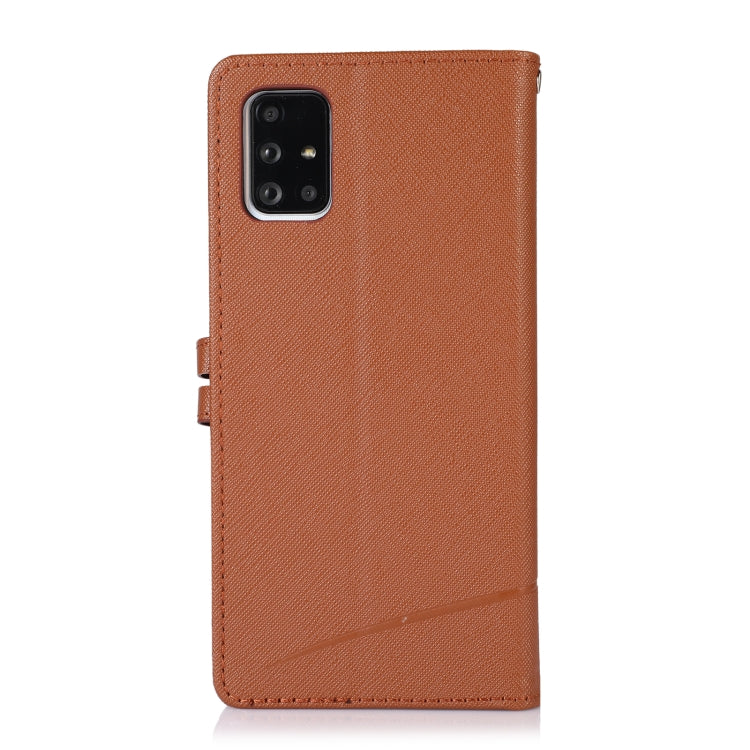 For Samsung Galaxy A71 Cross Texture Horizontal Flip Leather Phone Case