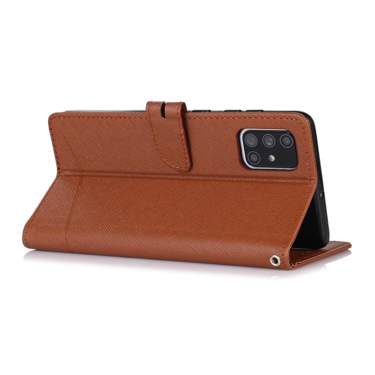For Samsung Galaxy A71 Cross Texture Horizontal Flip Leather Phone Case