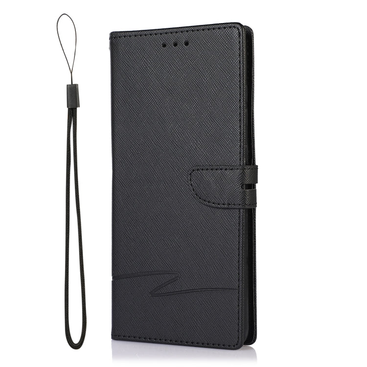 For Samsung Galaxy A72 5G Cross Texture Horizontal Flip Leather Phone Case