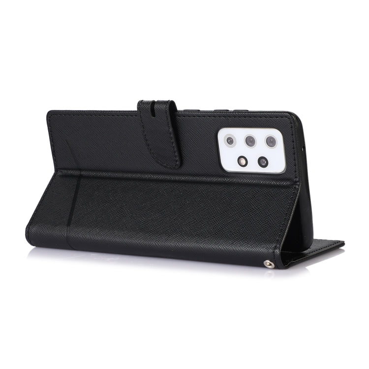 For Samsung Galaxy A72 5G Cross Texture Horizontal Flip Leather Phone Case