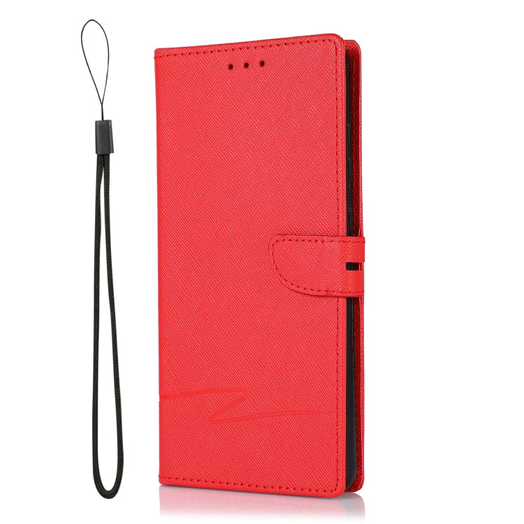 For Samsung Galaxy A72 5G Cross Texture Horizontal Flip Leather Phone Case