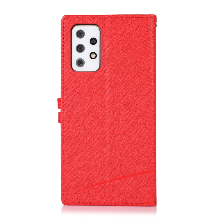 For Samsung Galaxy A72 5G Cross Texture Horizontal Flip Leather Phone Case