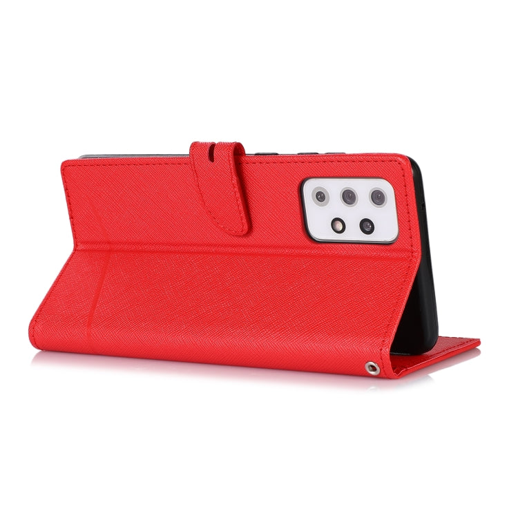 For Samsung Galaxy A72 5G Cross Texture Horizontal Flip Leather Phone Case