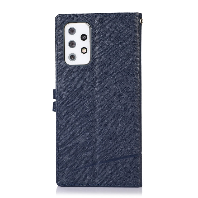 For Samsung Galaxy A72 5G Cross Texture Horizontal Flip Leather Phone Case