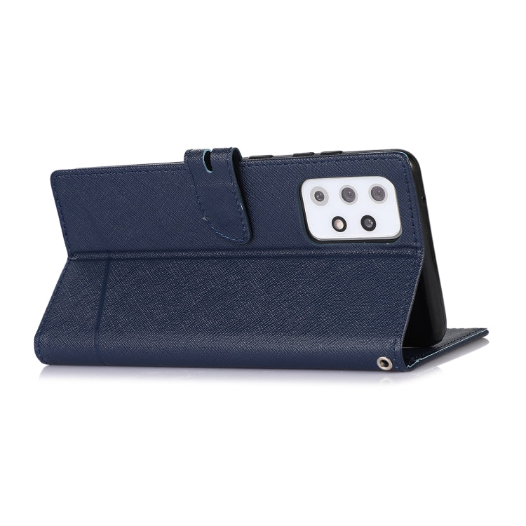 For Samsung Galaxy A72 5G Cross Texture Horizontal Flip Leather Phone Case