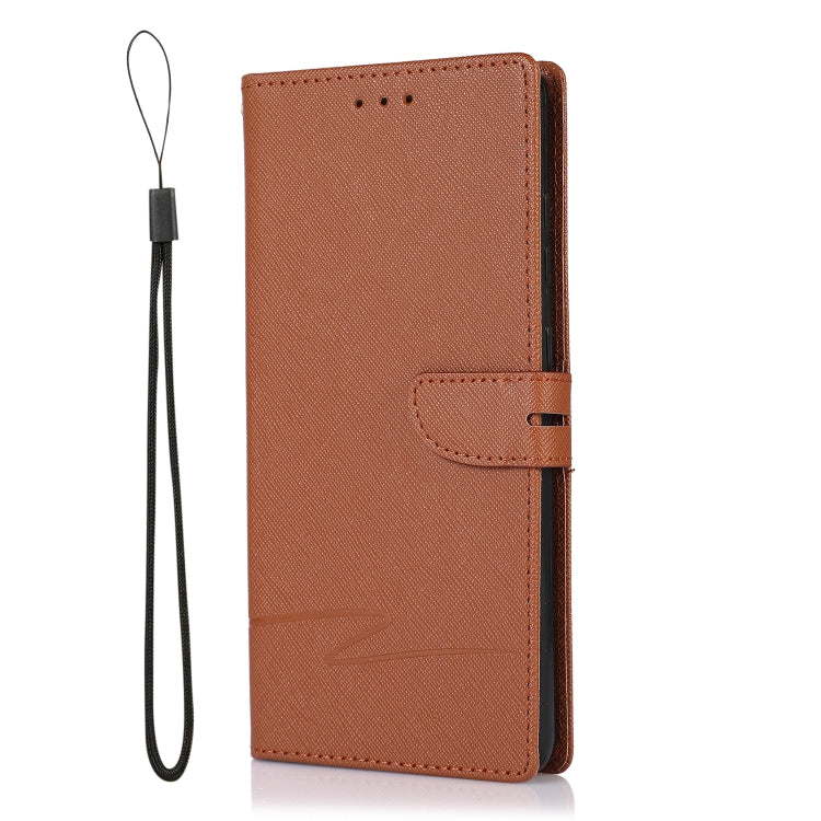For Samsung Galaxy A72 5G Cross Texture Horizontal Flip Leather Phone Case