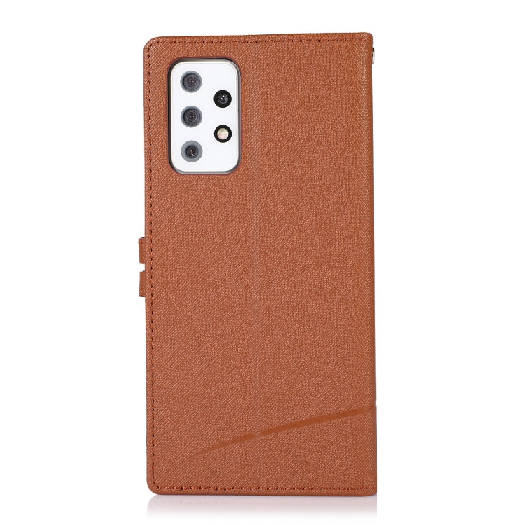 For Samsung Galaxy A72 5G Cross Texture Horizontal Flip Leather Phone Case
