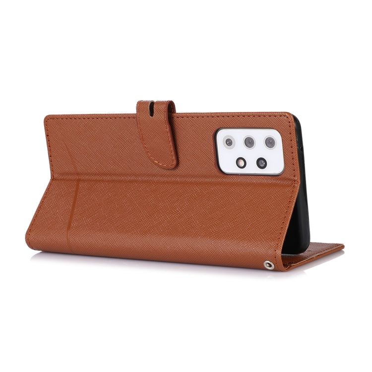 For Samsung Galaxy A72 5G Cross Texture Horizontal Flip Leather Phone Case