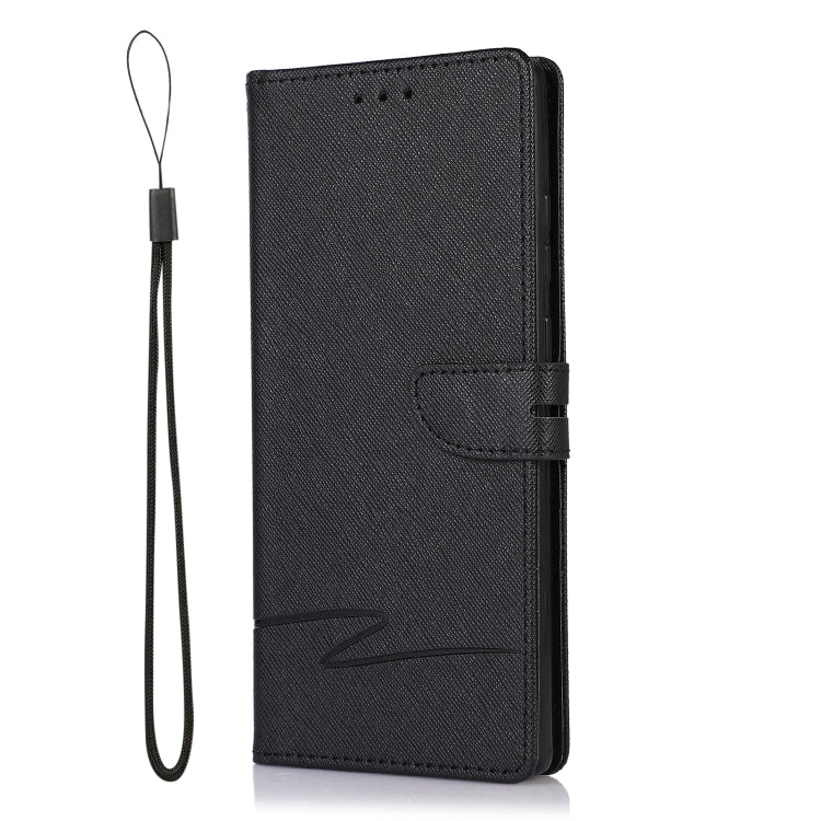 For Samsung Galaxy Note20 Cross Texture Horizontal Flip Leather Phone Case