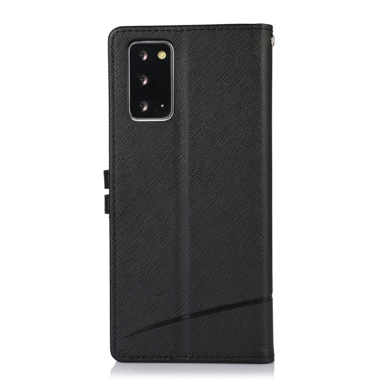 For Samsung Galaxy Note20 Cross Texture Horizontal Flip Leather Phone Case
