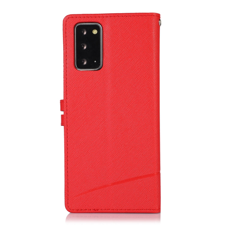 For Samsung Galaxy Note20 Cross Texture Horizontal Flip Leather Phone Case