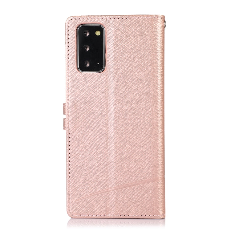 For Samsung Galaxy Note20 Cross Texture Horizontal Flip Leather Phone Case