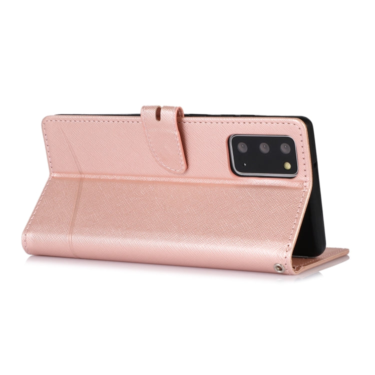 For Samsung Galaxy Note20 Cross Texture Horizontal Flip Leather Phone Case